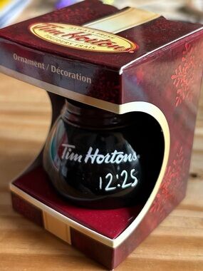 Tim Hortons Mini Coffee Pot Ornament, 2010 Christmas Tree Collectibles